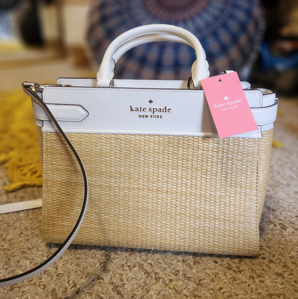 Kate Spade Staci Straw Medium Satchel